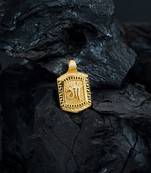 gold plated unisex shiva pendant with chain for men women boys girls