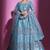 Fusionic blue embroidered silk lehenga-choli with blouse