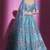 Fusionic blue embroidered silk lehenga-choli with blouse
