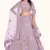 Fusionic lilac embroidered net lehenga-choli with blouse