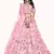 Fusionic pink embroidered net lehenga-choli with blouse