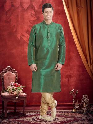 Indian Poshakh Gold Art Silk Silk Blend Kurta Pajama 5