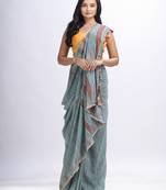 Pool cotton temple broder handwoven jamdani saree