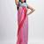 Pink cotton with solid body in sky blue pallu handloom saree