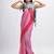 Pink cotton with solid body in sky blue pallu handloom saree