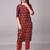 V TRADITION Ethnic Motifs Printed Keyhole Neck Kurta With Pyjamas