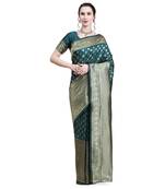 Rjave Silk Blend Ensemble Sarees With Blouse