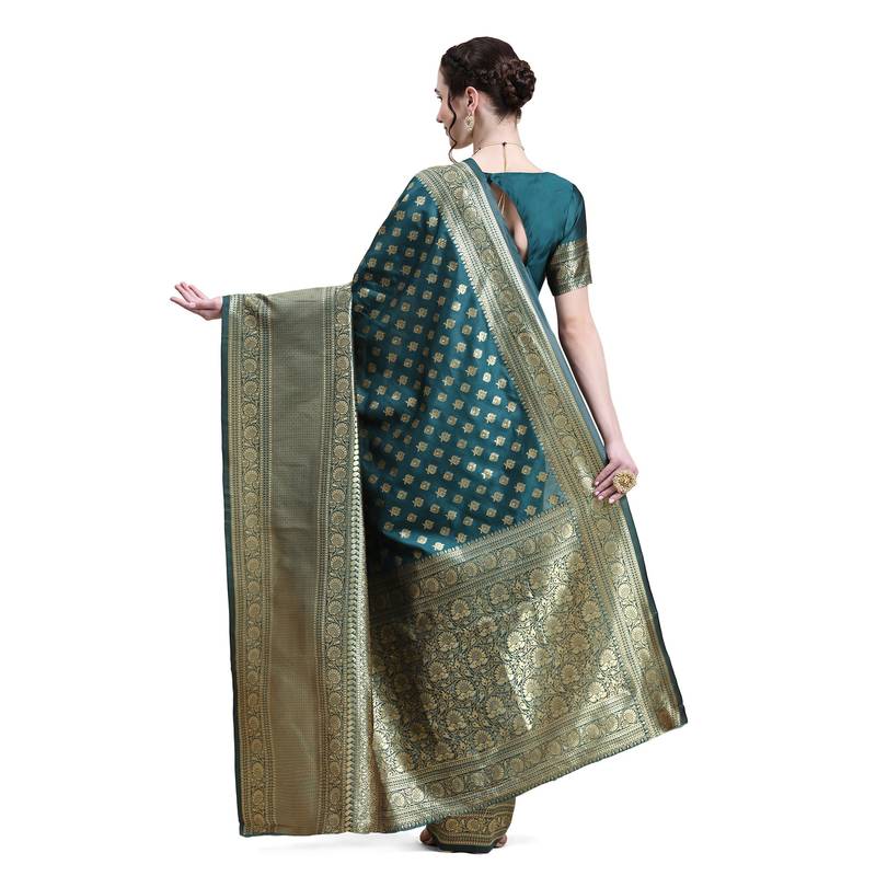 Rjave Silk Blend Ensemble Sarees With Blouse