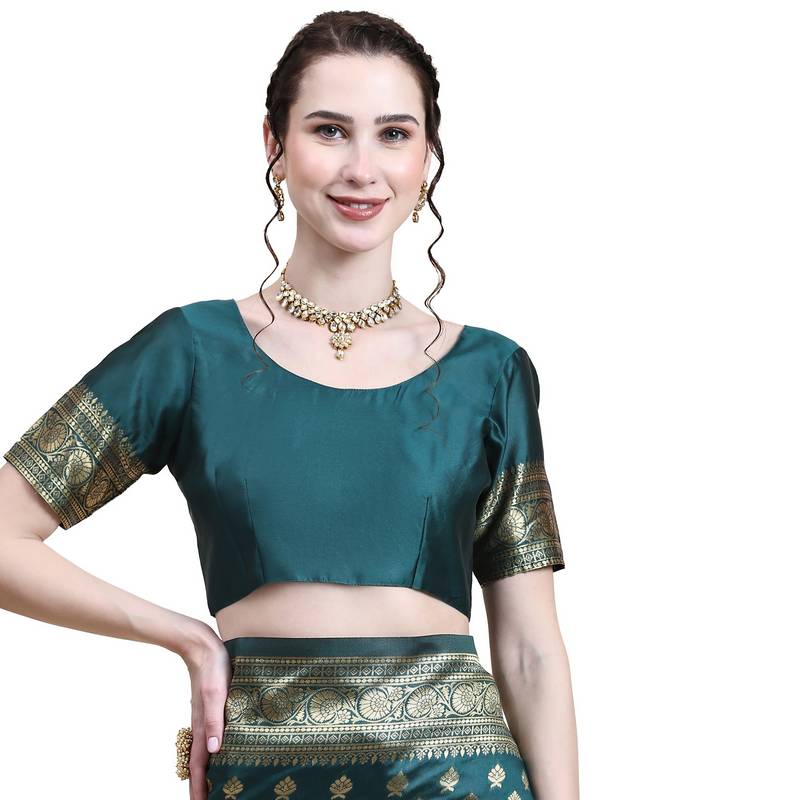 Rjave Silk Blend Ensemble Sarees With Blouse