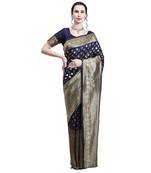 Rjave Silk Blend Ensemble Sarees With Blouse