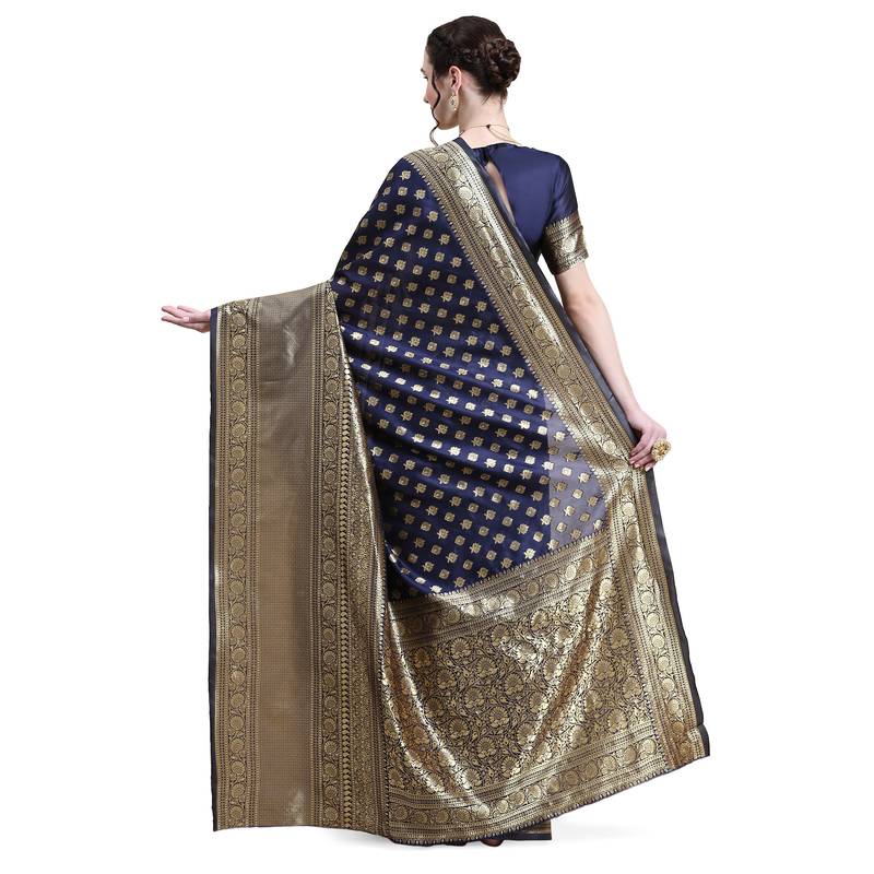 Rjave Silk Blend Ensemble Sarees With Blouse