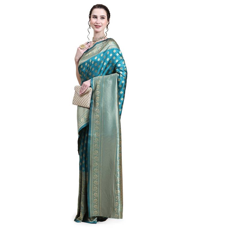 Rjave Silk Blend Ensemble Sarees With Blouse
