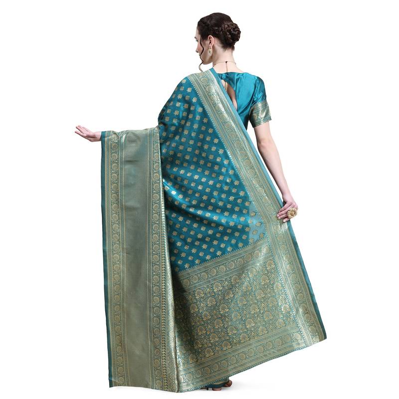 Rjave Silk Blend Ensemble Sarees With Blouse