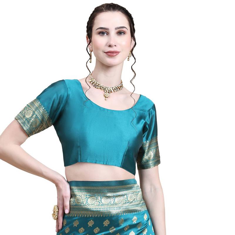 Rjave Silk Blend Ensemble Sarees With Blouse