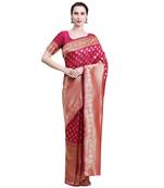 Rjave Silk Blend Ensemble Sarees With Blouse