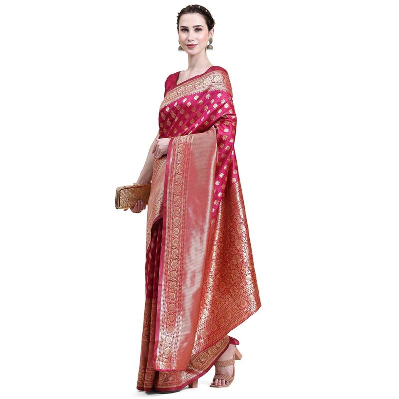 Rjave Silk Blend Ensemble Sarees With Blouse