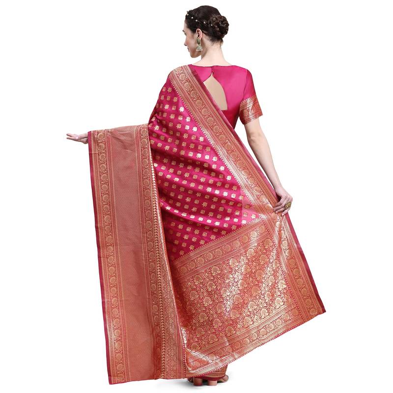 Rjave Silk Blend Ensemble Sarees With Blouse
