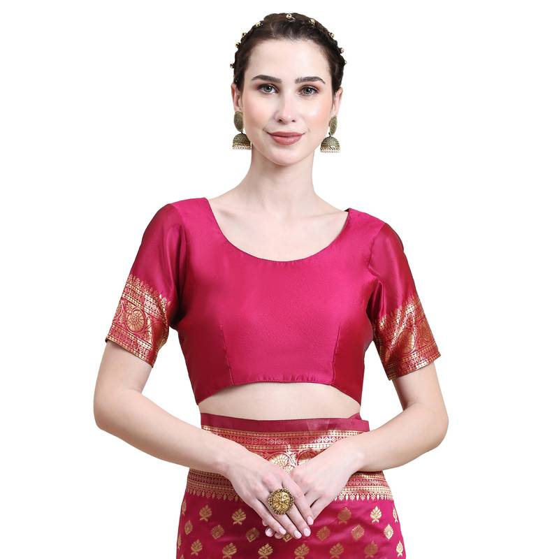 Rjave Silk Blend Ensemble Sarees With Blouse