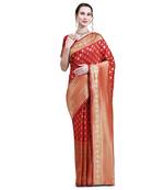 Rjave Silk Blend Ensemble Sarees With Blouse