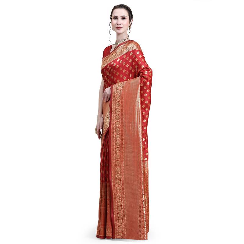 Rjave Silk Blend Ensemble Sarees With Blouse