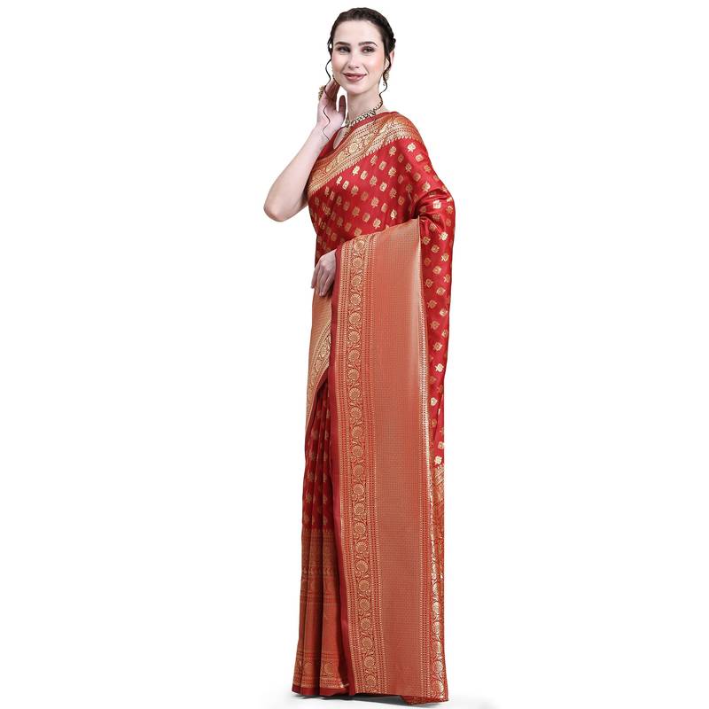 Rjave Silk Blend Ensemble Sarees With Blouse