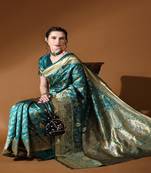 Rjave Silk Blend Ensemble Sarees With Blouse