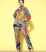 red paisley printed co-ord set