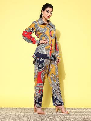 red paisley printed co-ord set 2