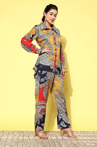red paisley printed co-ord set