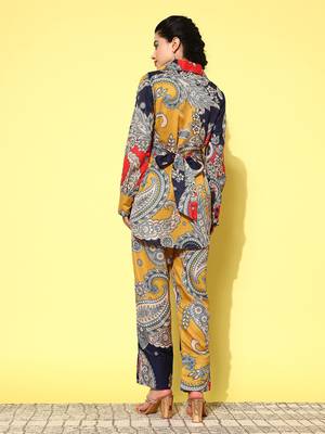 red paisley printed co-ord set 3