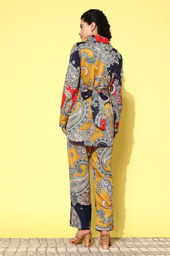 red paisley printed co-ord set