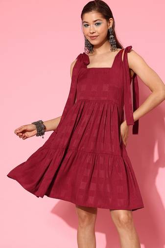  self design tiered fit & flare dress