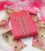 Gajri Modal Hand Work Dress Material With Inner