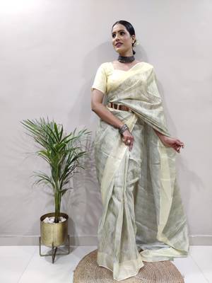 Pista Colour Pure Kota Chex Digital Print Ready To Wear Saree 3