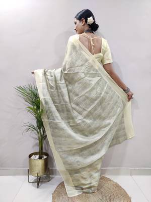 Pista Colour Pure Kota Chex Digital Print Ready To Wear Saree 5