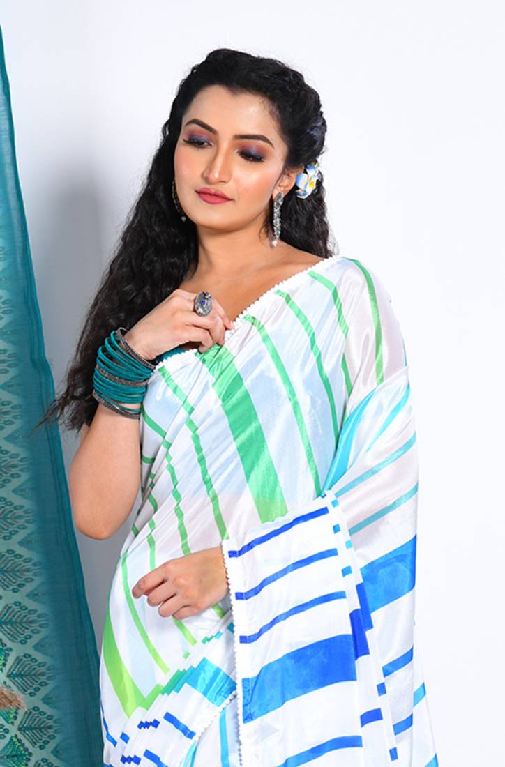SEMI DIGITAL PRINT SAREE