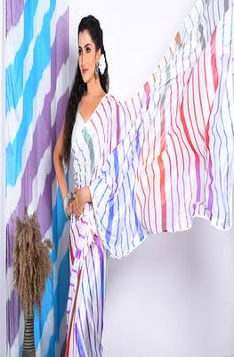 SEMI DIGITAL PRINT SAREE 5