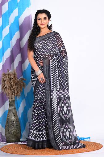 SEMI DIGITAL PRINT SAREE