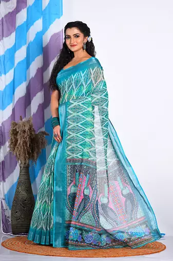 SEMI DIGITAL PRINT SAREE