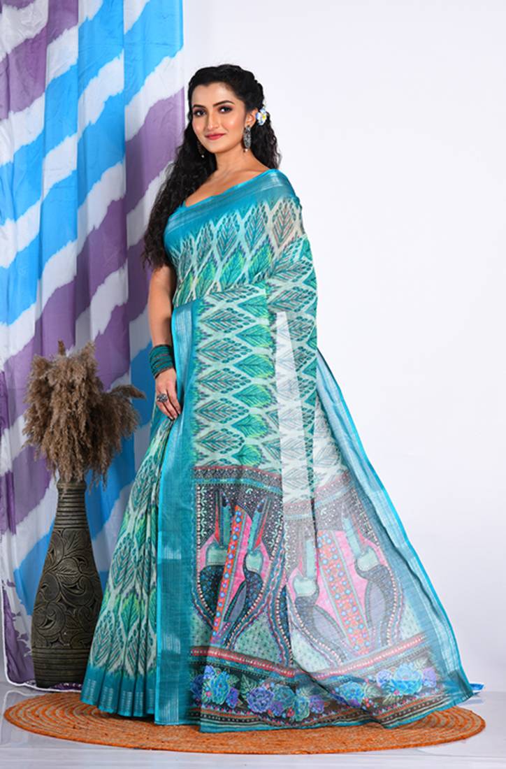 SEMI DIGITAL PRINT SAREE