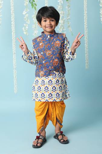 KID1 Kanak jacket kurti dhoti set