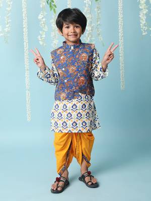 KID1 Kanak jacket kurti dhoti set 1