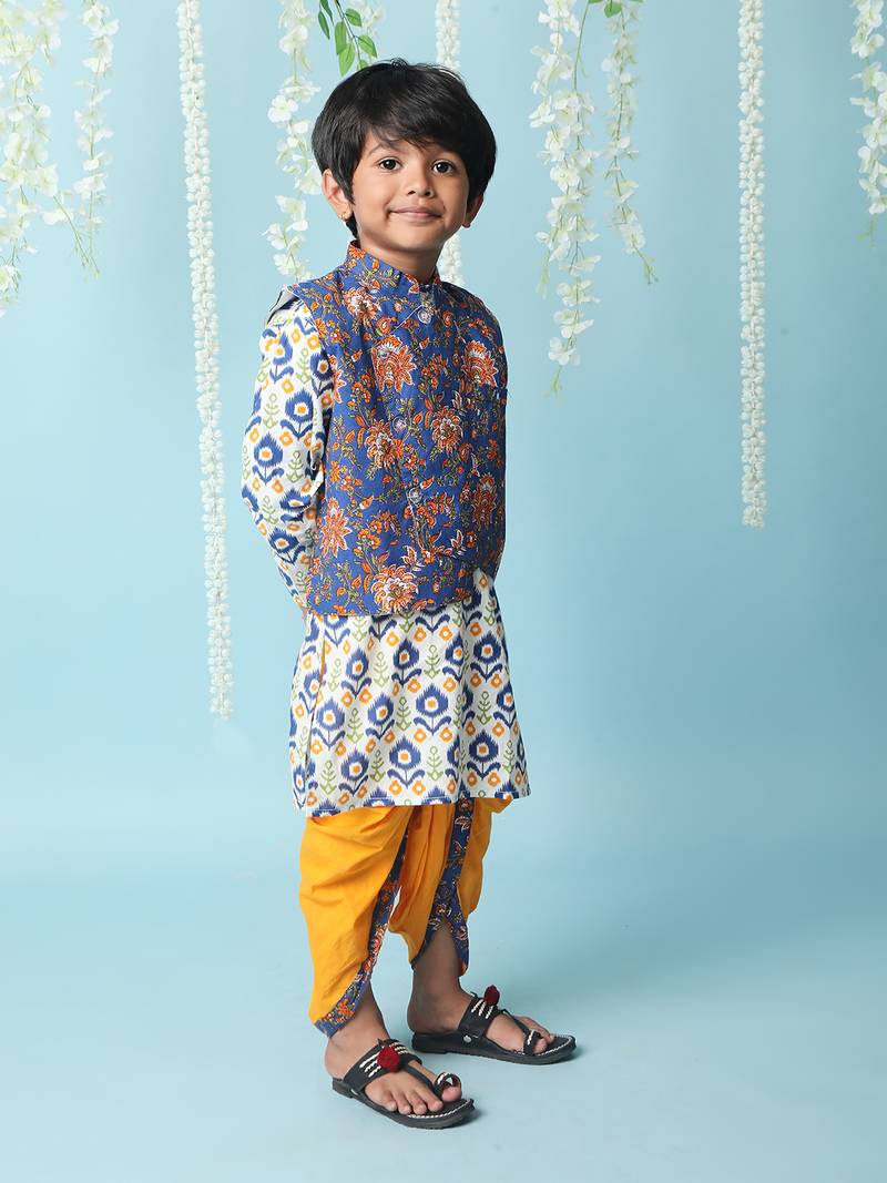 KID1 Kanak jacket kurti dhoti set