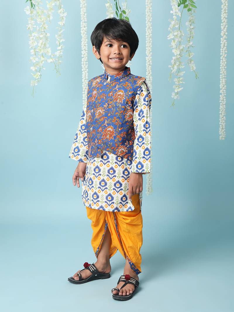 KID1 Kanak jacket kurti dhoti set