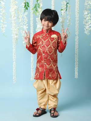 KID1 Geet Jaquard sherwani 1