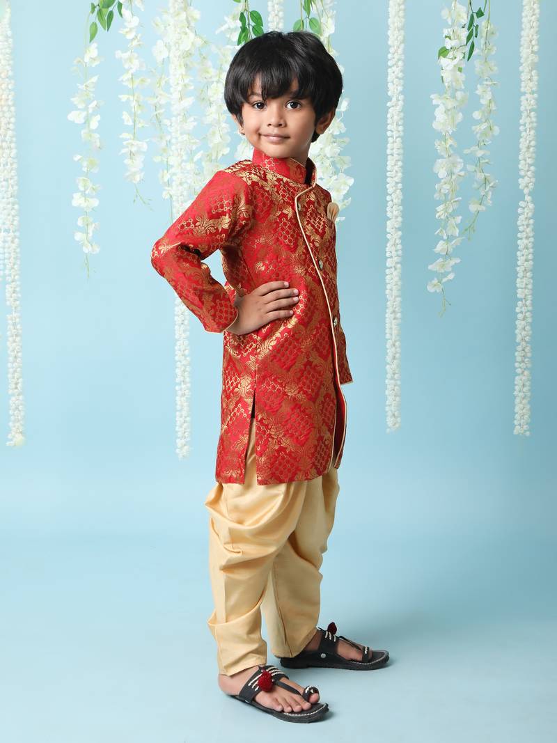 KID1 Geet Jaquard sherwani