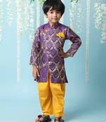 KID1 Geet Jaquard sherwani