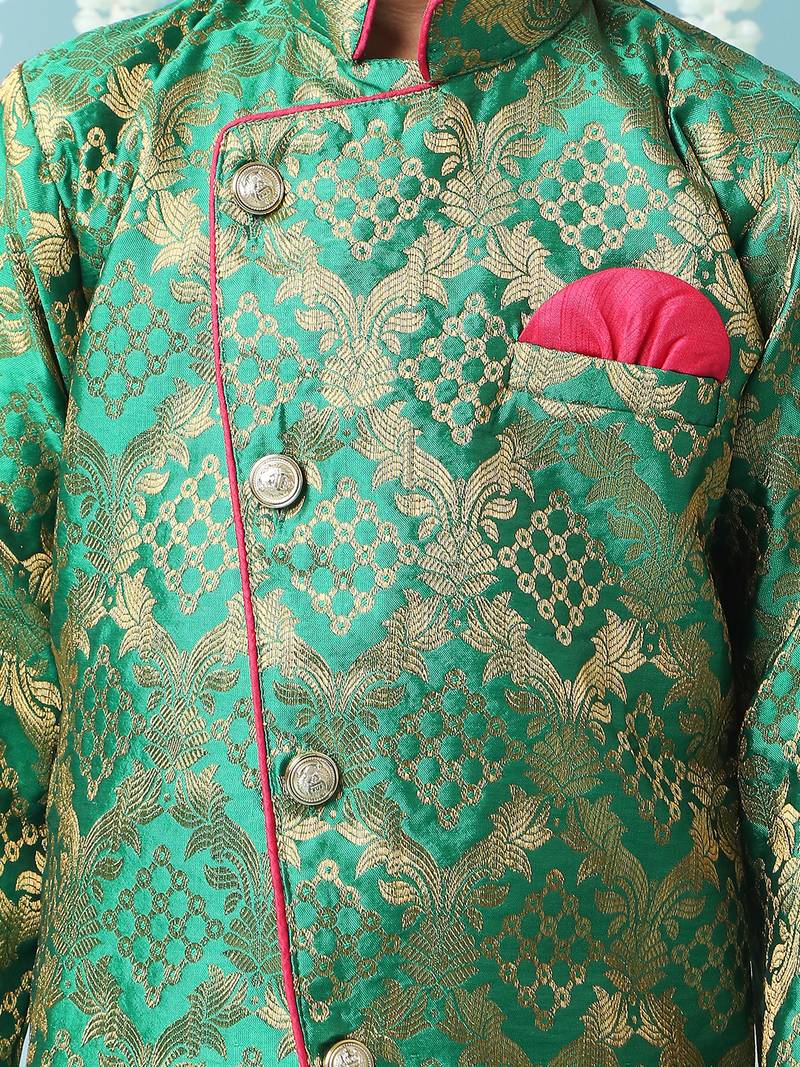 KID1 Geet Jaquard sherwani