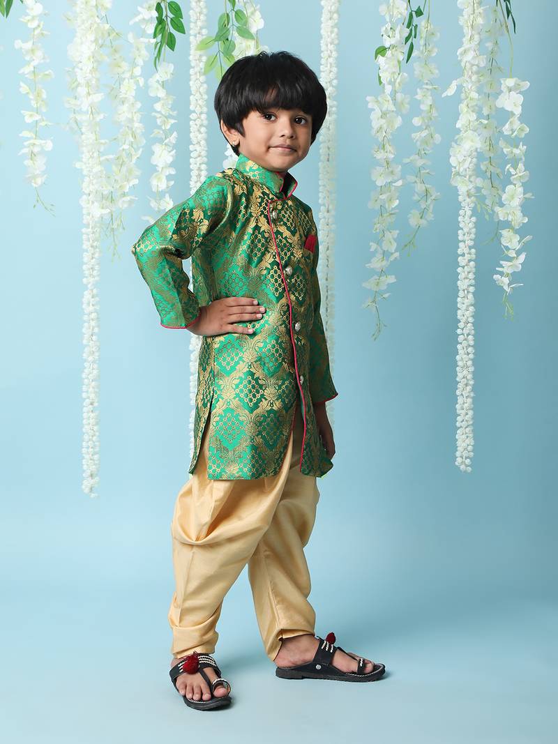 KID1 Geet Jaquard sherwani