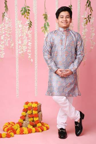 KID1 Nityam sequins silk kurta pyjama